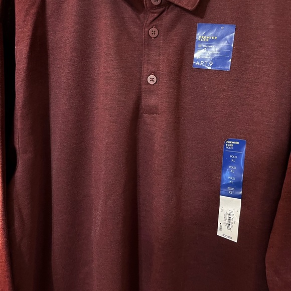 NEW long sleeve maroon polo. - Picture 5 of 6